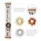 Glitzhome® 5ft. White Welcome Wood Porch Sign with 4 Changeable Wreaths